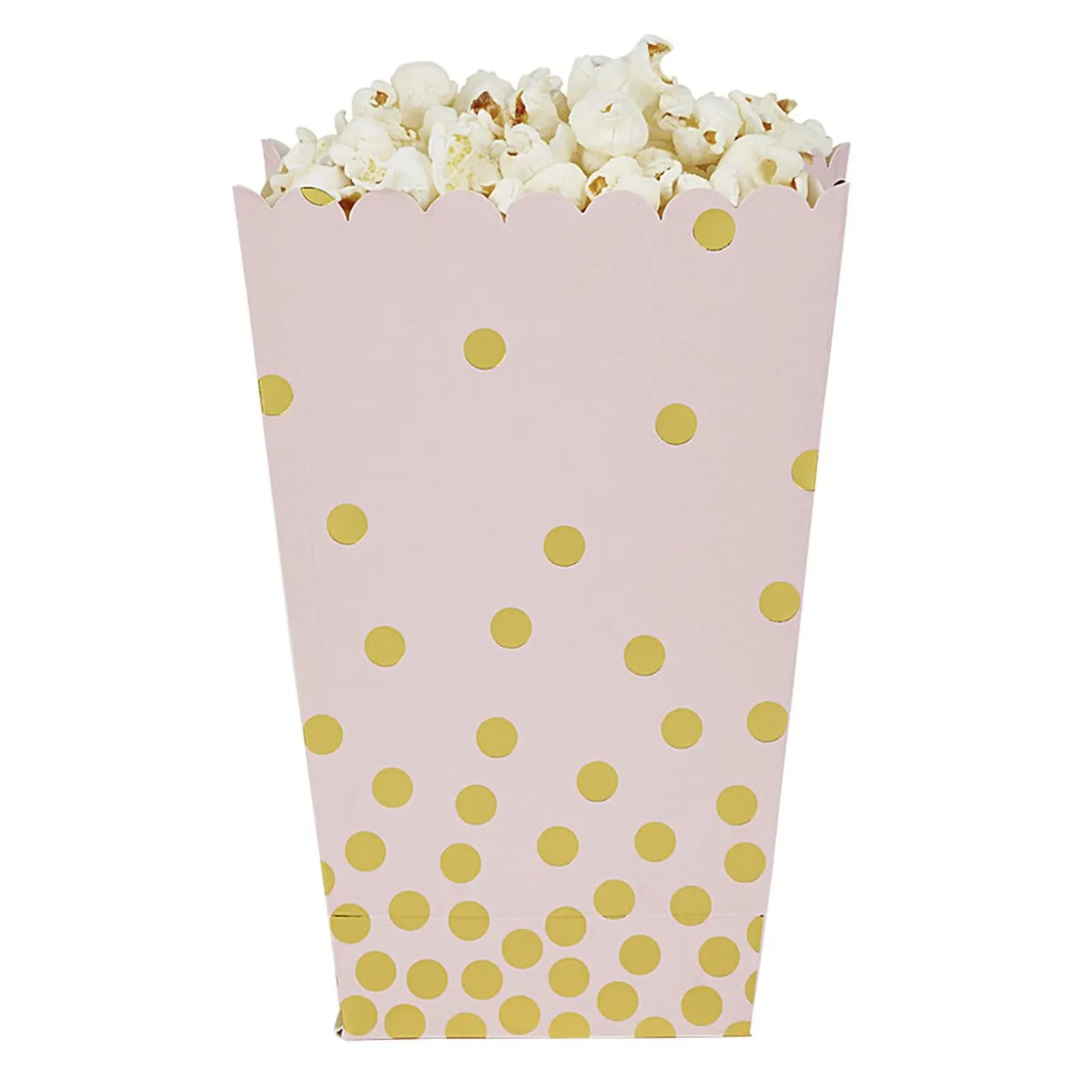Boîte à bonbons ou pop corn rose et doré à poids x 4