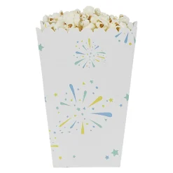 Boîte à bonbons ou pop corn motif feux d'artifice x 4
