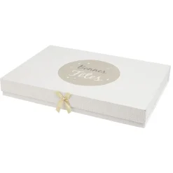 Boîte à cadeau Noël dorée