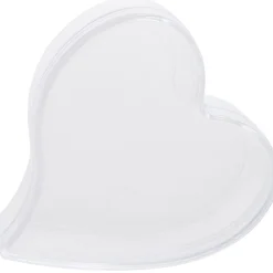Boîte à dragées coeur transparent x3