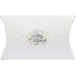 Boîte cadeau berlingot Noël doré L.34,5 x l.24 x H.4 cm