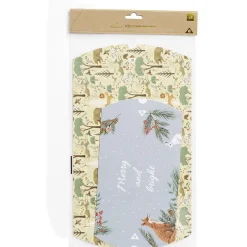 Boîte cadeau berlingot Noël motif nature x2