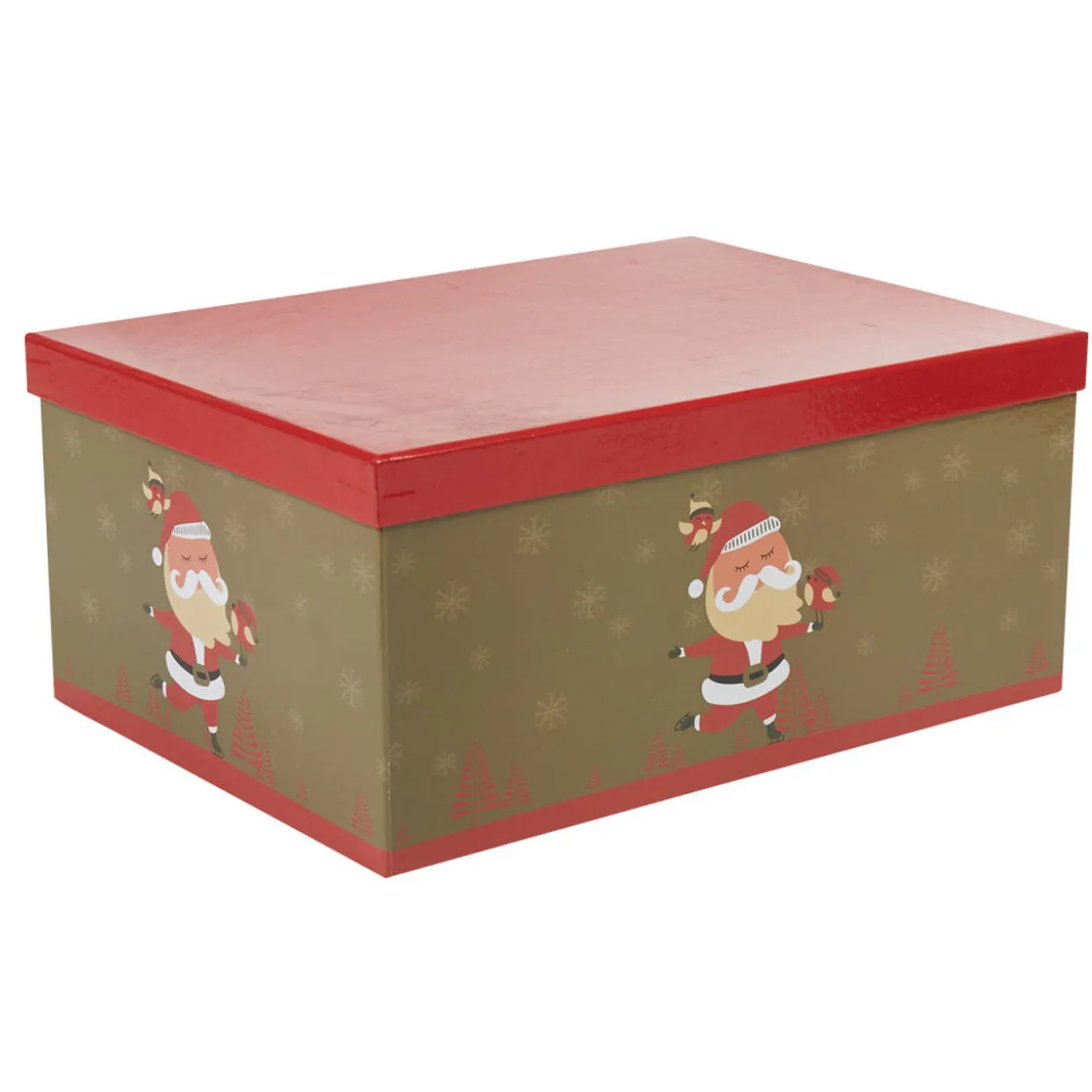 Boîte cadeau motif Père Noël grand modèle