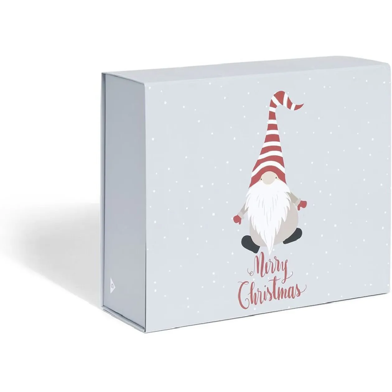 Boîte cadeau Noël pliable motif gnome