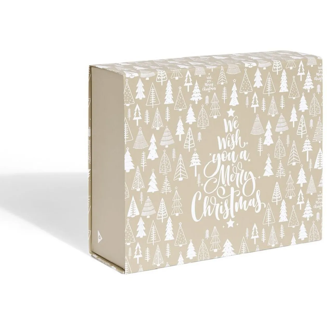 Boîte cadeau Noël pliable motif sapin