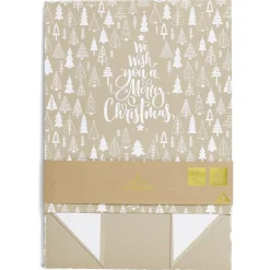 Boîte cadeau Noël pliable motif sapin