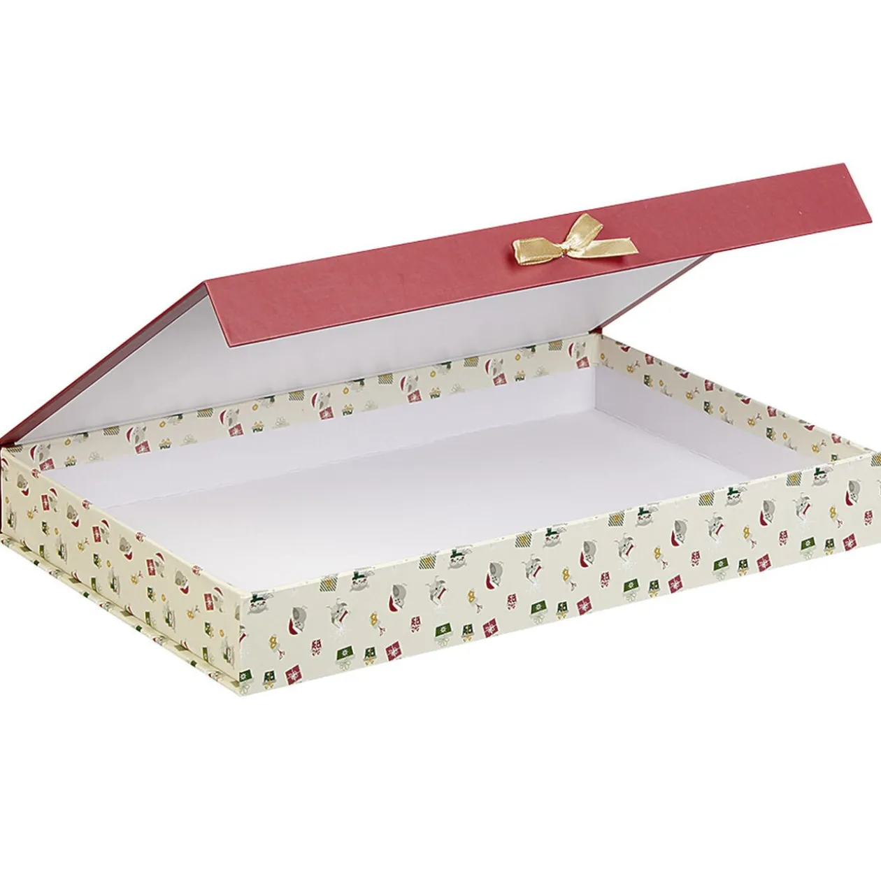 Boîte cadeau rectangulaire à motif hibou Joyeux Noël