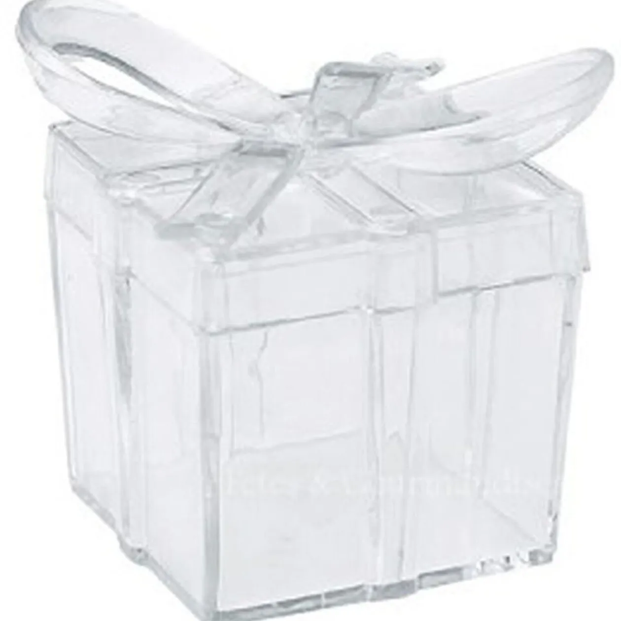 Boîte forme cadeau transparent x2
