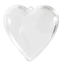 Boîte forme coeur transparent x3