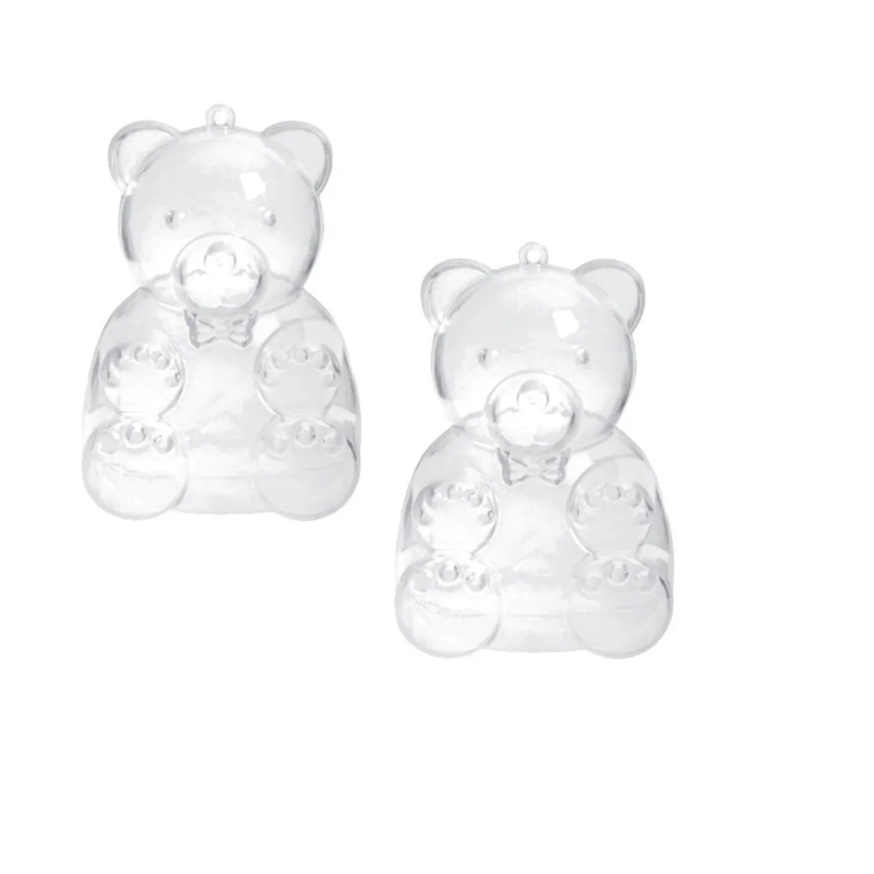 Boîte forme ourson transparent x2