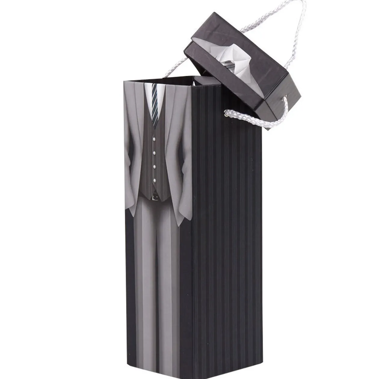 Boîte porte bouteille design costume