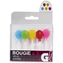 Bougie anniversaire ballon x 5