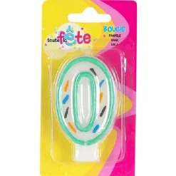 Bougie anniversaire chiffre "0".