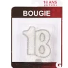 Bougie anniversaire chiffre 18