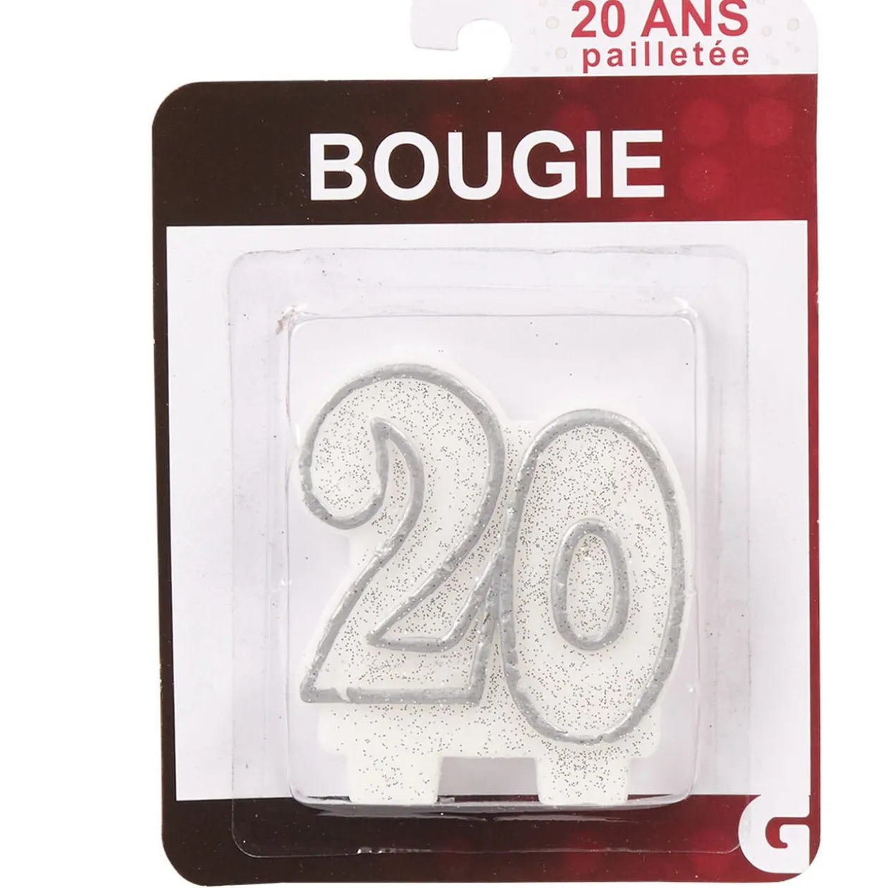 Bougie anniversaire chiffre 20