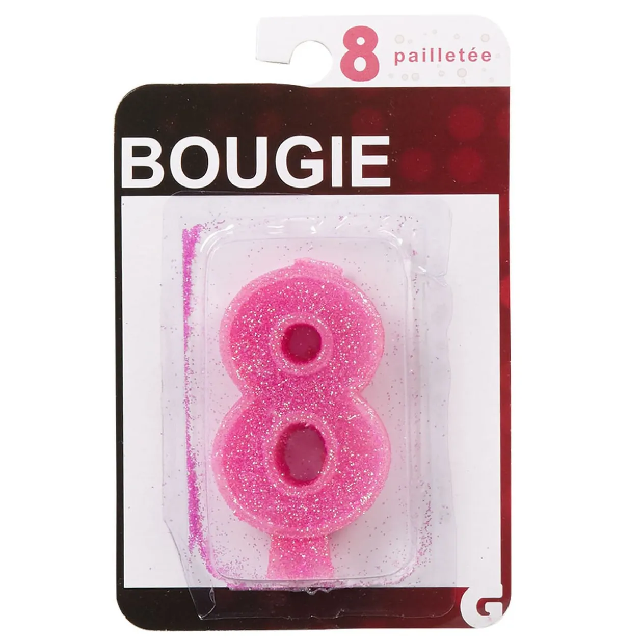 Bougie anniversaire chiffre 8