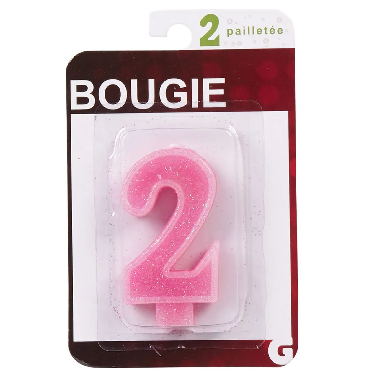 Bougie anniversaire chiffre 2