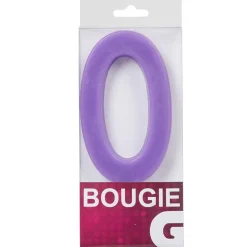 Bougie anniversaire chiffre 0 violet