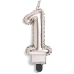 Bougie anniversaire chiffre 1 rose gold
