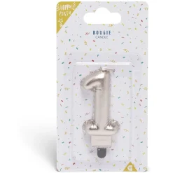 Bougie anniversaire chiffre 1 rose gold