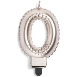 Bougie anniversaire chiffre 0 rose gold