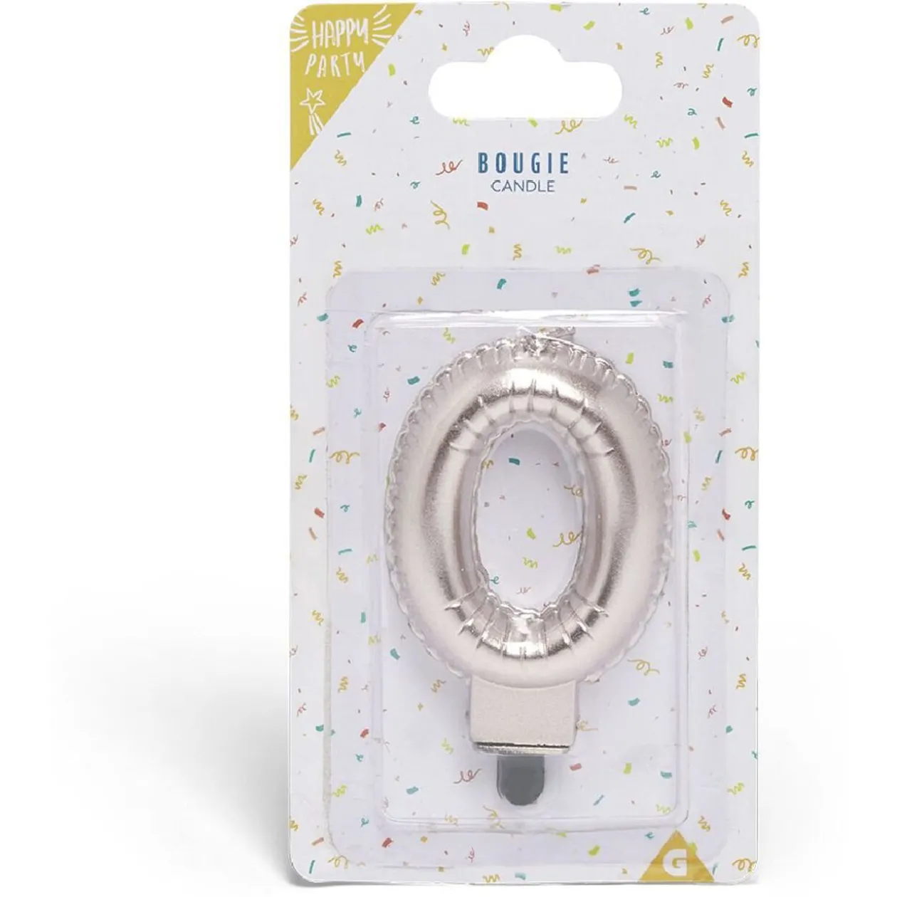 Bougie anniversaire chiffre 0 rose gold