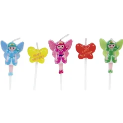 Bougie anniversaire fée x5