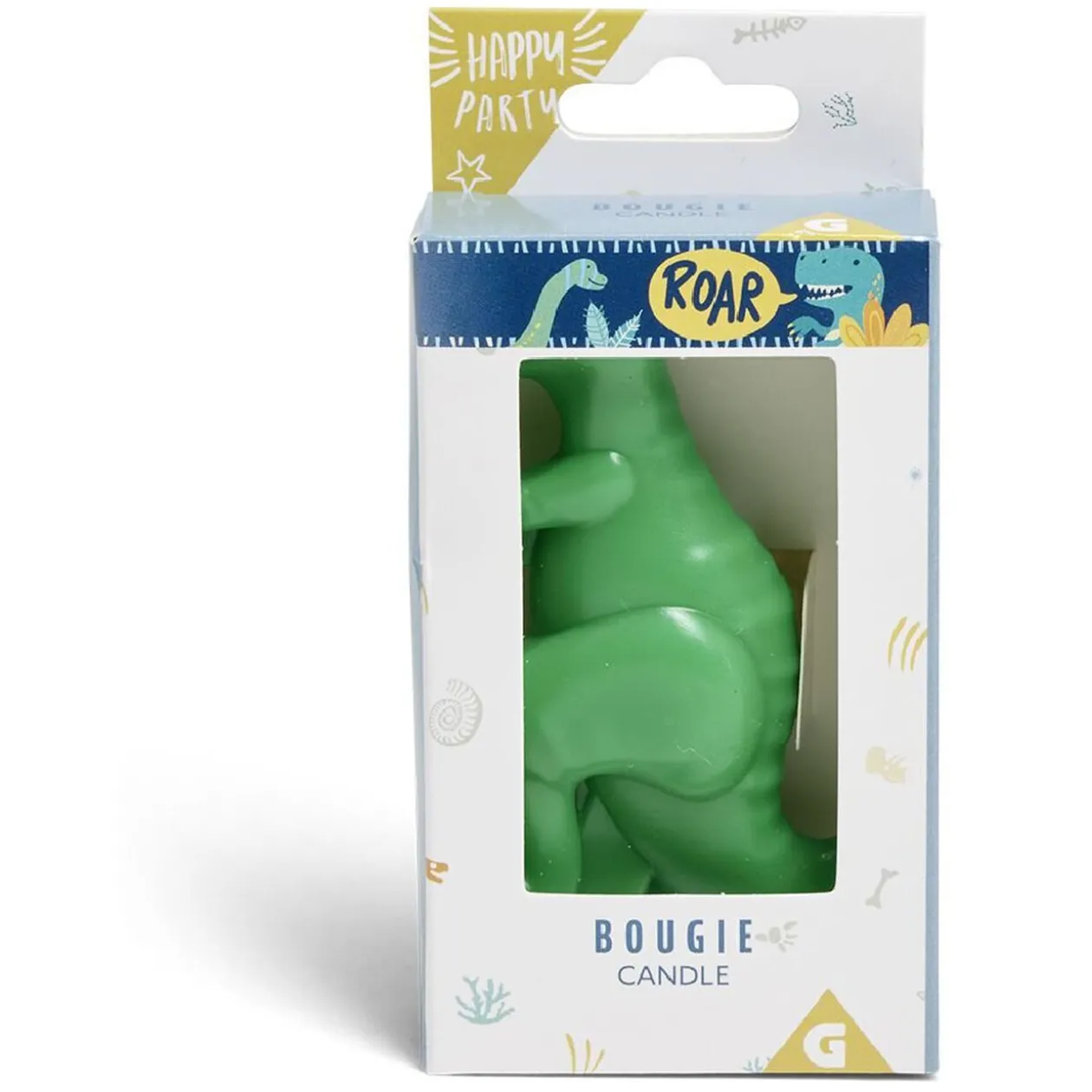 Bougie dinosaure vert H8cm