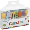 Bougies Joyeux anniversaire multicolore