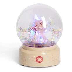 Boule à neige lumineuse animée musicale bonhomme pain d'épices - 2 modèles