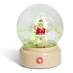 Boule à neige lumineuse animée musicale bonhomme pain d'épices - 2 modèles