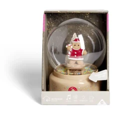 Boule à neige lumineuse animée musicale bonhomme pain d'épices - 2 modèles