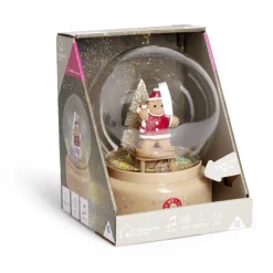 Boule à neige lumineuse animée musicale bonhomme pain d'épices - 2 modèles