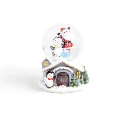 Boule à neige Noël Ø8,3xH10,5 cm - 4 modèles