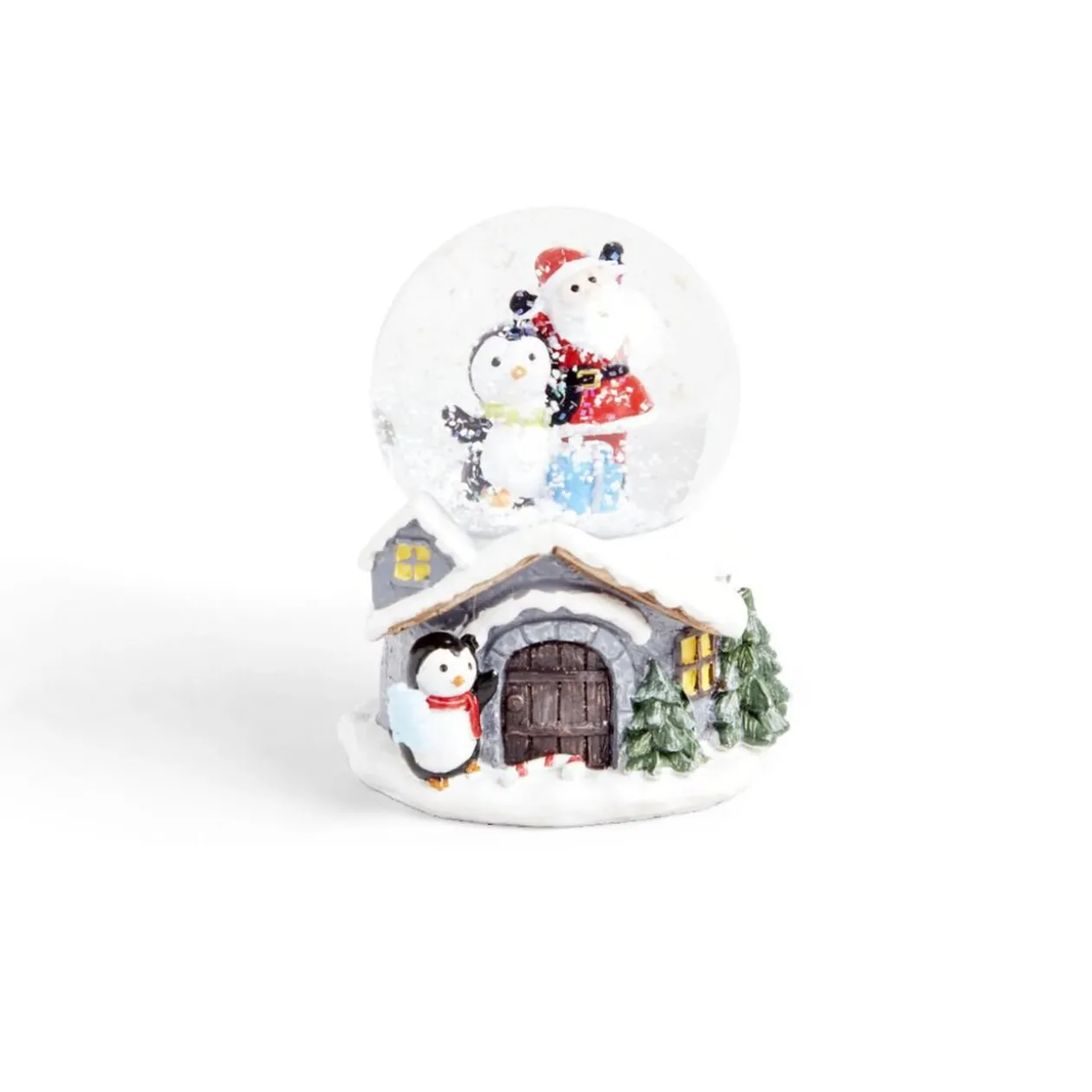 Boule à neige Noël Ø8,3xH10,5 cm - 4 modèles