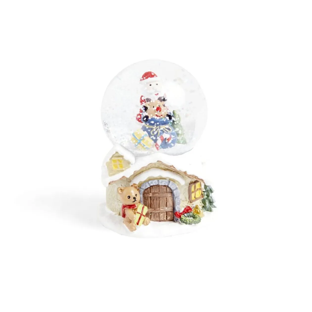 Boule à neige Noël Ø8,3xH10,5 cm - 4 modèles