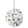 Boule déco blanche coton