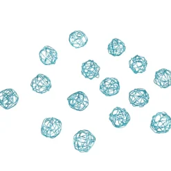 Boule déco bleue turquoise x15