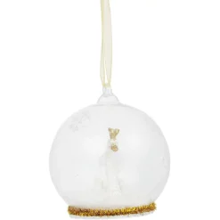 Boule déco de Noël cygne Ø8 cm