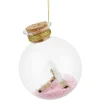 Boule déco de Noël rose Ø8 cm