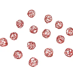 Boule déco rouge bordeaux x15