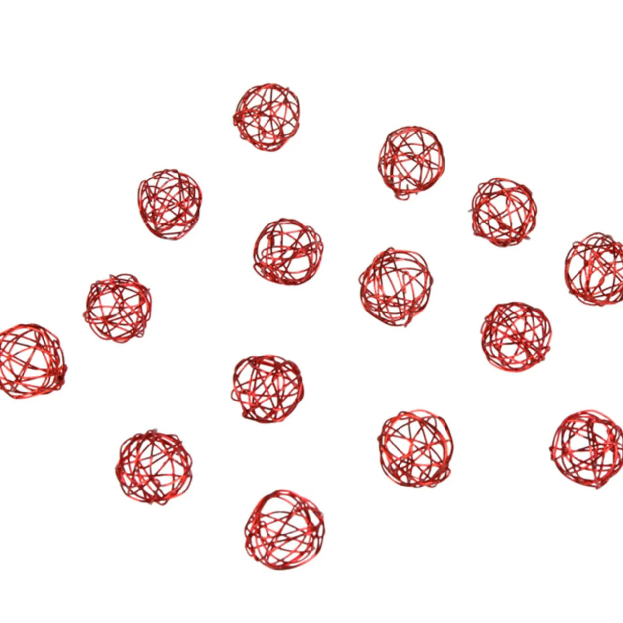 Boule déco rouge bordeaux x15