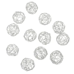 Boule décorative argentée X 12