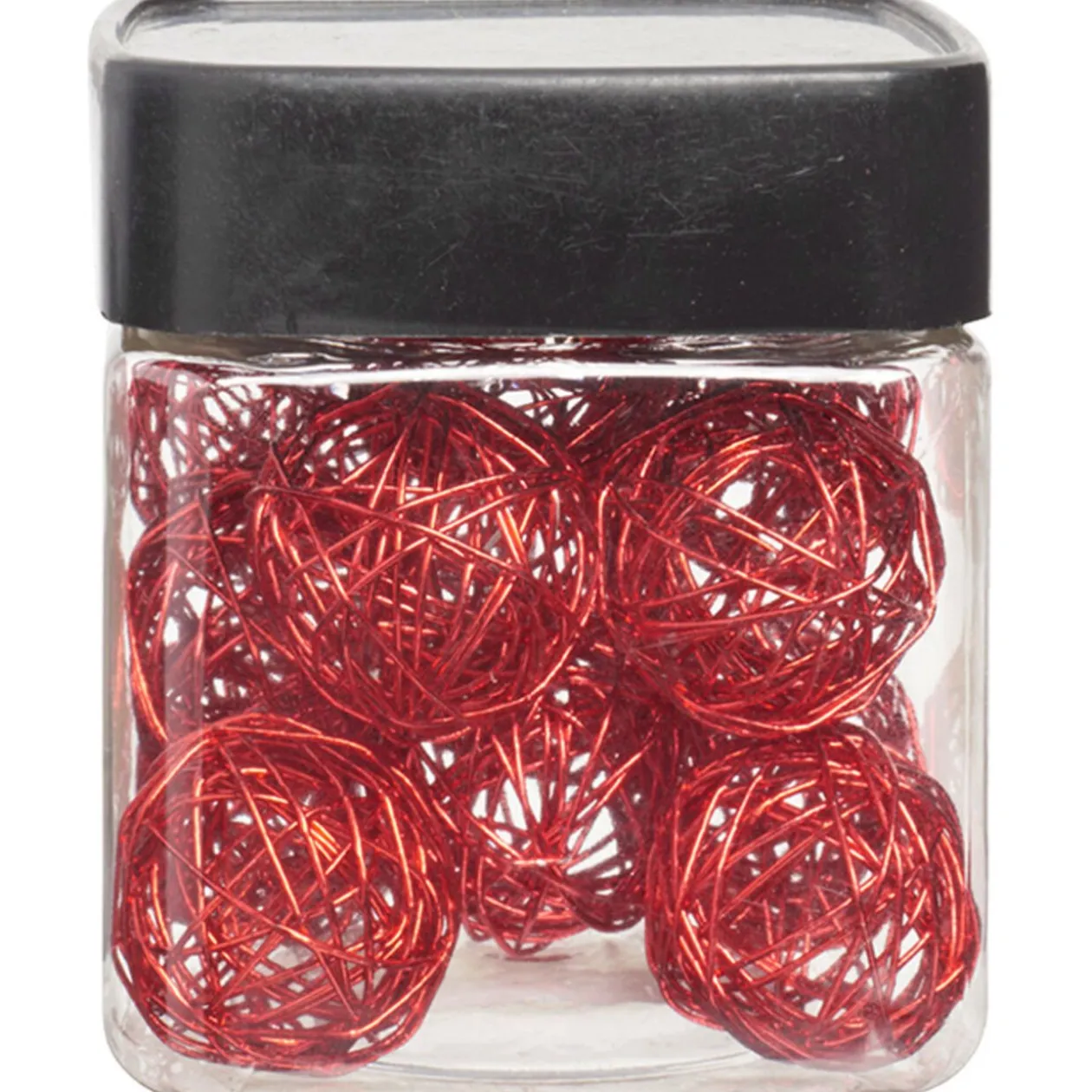 Boule décorative rouge x12