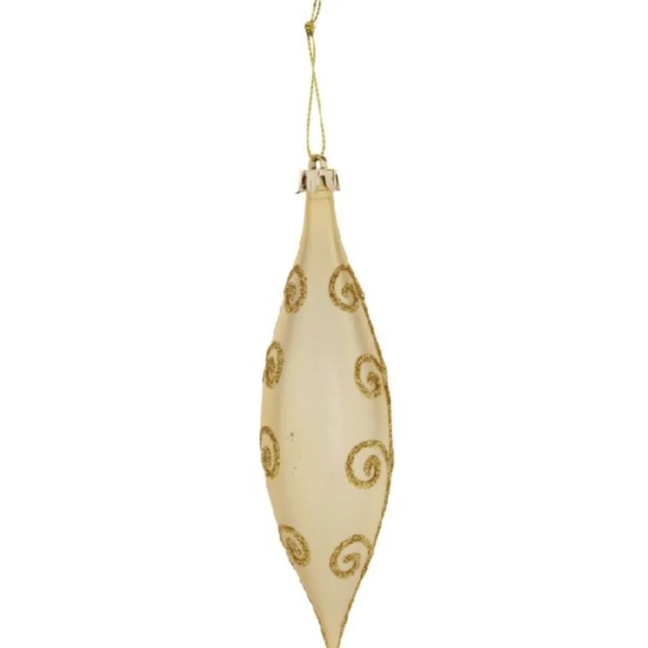 Boule de Noel goutte X7 or pailletée