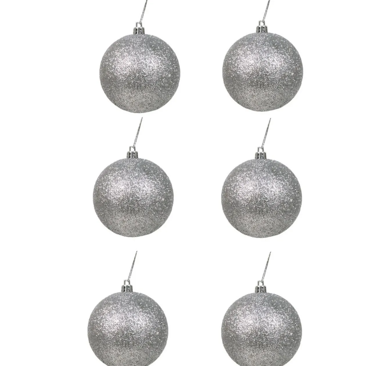 Boule de Noel X6 argent