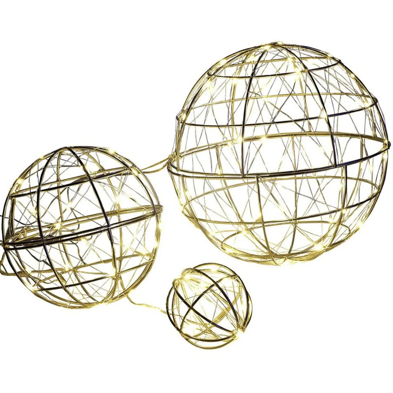 Boule de Noël 100 LED blanc chaud x3