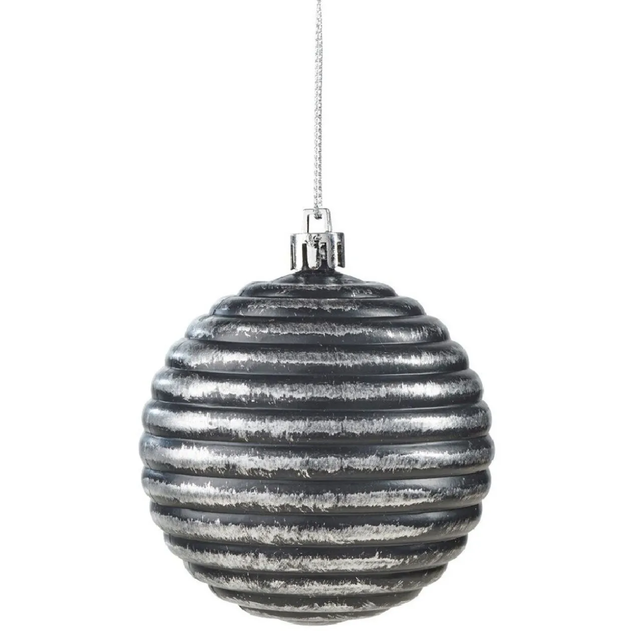 Boule de Noël à suspendre effet métal brossé