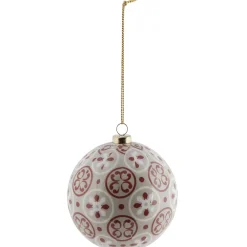 Boule de Noël à suspendre motif carreau ciment