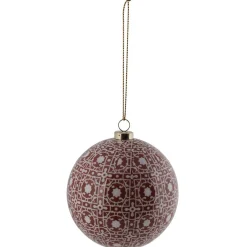 Boule de Noël à suspendre motif carreau ciment